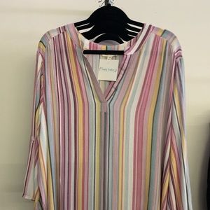 Striped Vneck Top